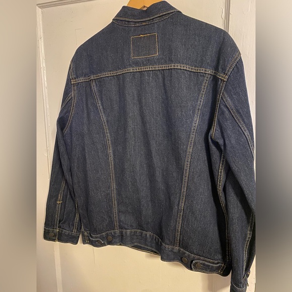 Levi Dark Wash Denim Trucker Jacket - Picture 2 of 4